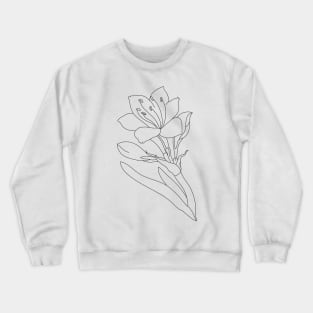 lily flower - minimalist drawing Crewneck Sweatshirt